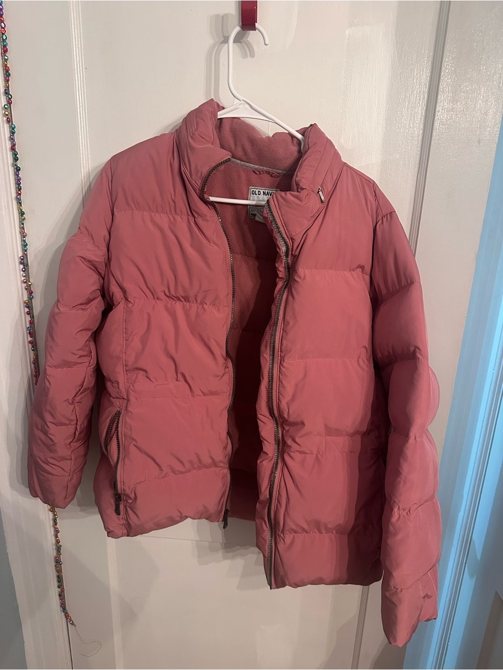 Old Navy Rose Pink Quilted Puffer Jacket